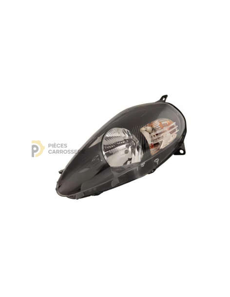 Phare gauche H4 noir pour FIAT GRANDE PUNTO III (2005-2013)