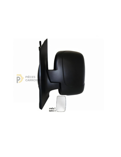 Rétroviseur gauche mécanique FIAT SCUDO II - Coque noire, glace concave