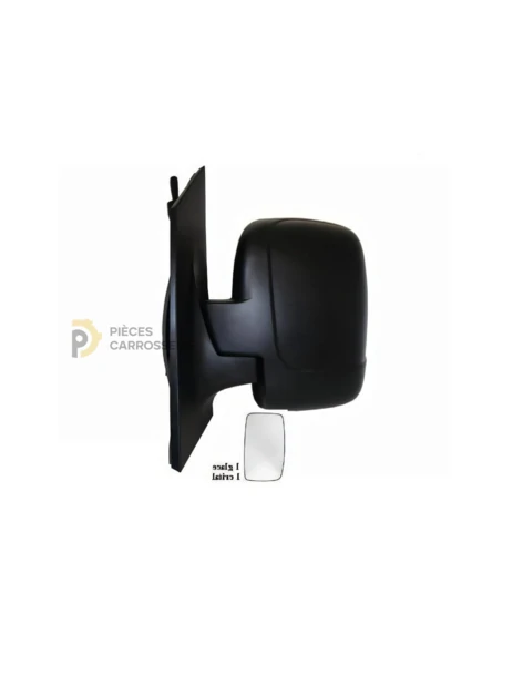 Rétroviseur gauche mécanique FIAT SCUDO II - Coque noire, glace concave