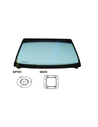Pare-brise chauffant athermique vert Ford Fiesta MK6 11/2012-04/2017