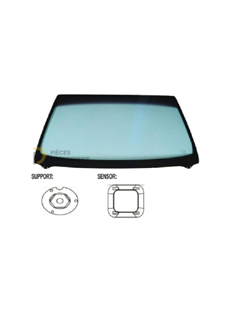 Pare-brise teinté vert athermique + capteur FORD FIESTA MK6