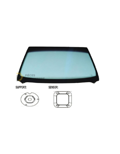 Pare-brise teinté vert athermique + capteur FORD FIESTA MK6
