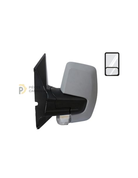 Rétroviseur gauche MANUEL à peindre + feu pour Ford Transit/Tourneo