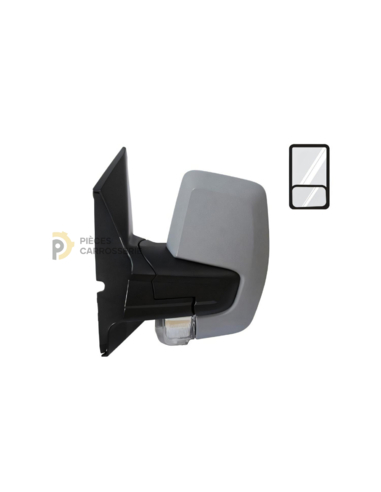Rétroviseur gauche MANUEL à peindre + feu pour Ford Transit/Tourneo