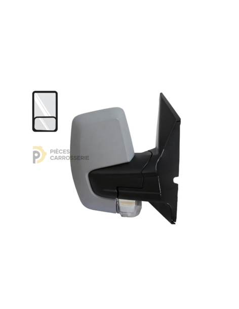 Rétroviseur droit manuel à peindre + feu pour Ford Transit Custom