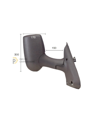 Rétroviseur droit manuel FORD TRANSIT, modèle MK6 et MK7