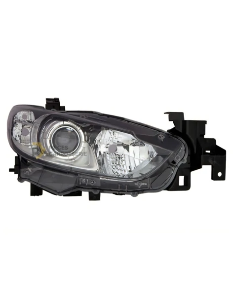 Phare électrique droit noir H11 + H15 pour MAZDA 6 III