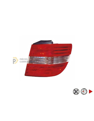 Feu arrière droit Elegance rouge-blanc pour Mercedes Classe B