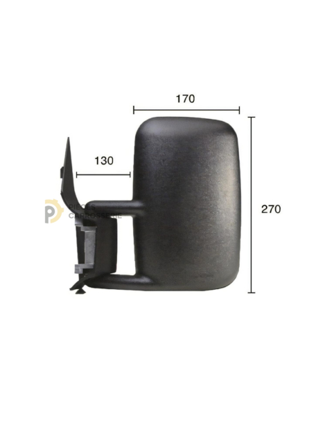 Rétroviseur gauche Manuel pour MERCEDES SPRINTER, coque noire
