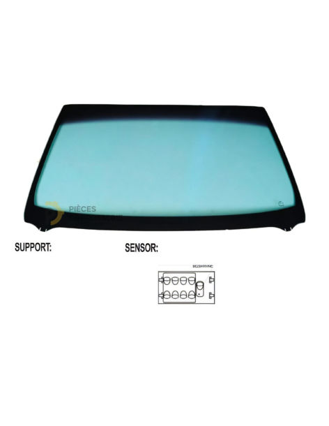 Pare-brise teinté vert athermique avec capteur pour MINI MINI