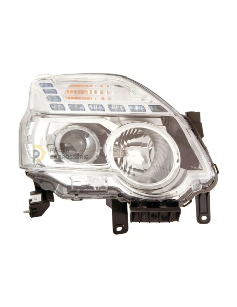 Phare électrique droit noir H1/H11 pour Nissan X-Trail T31
