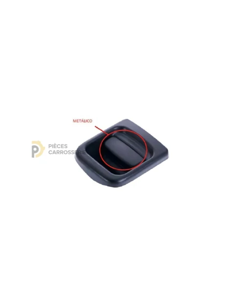 Poignée de porte extérieure noire métal OPEL MOVANO gauche
