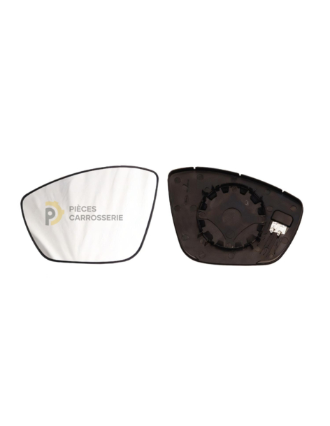 Glace rétrochauffante gauche PEUGEOT 2008 avec support
