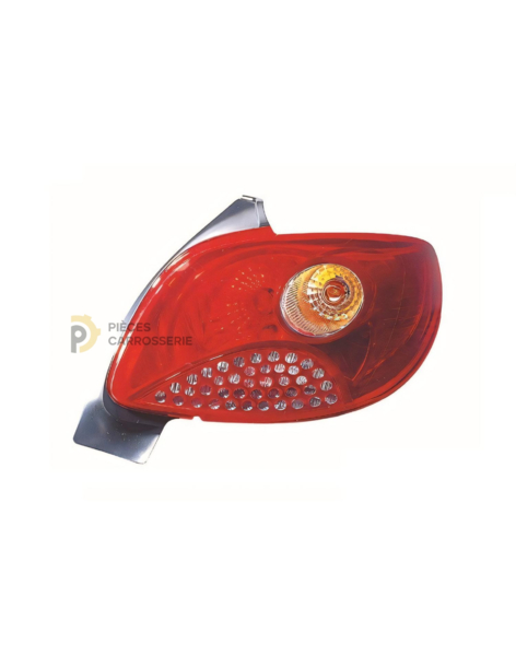 Feu arrière droit orange PEUGEOT 206 Plus (03/2009+) sans porte-lampe