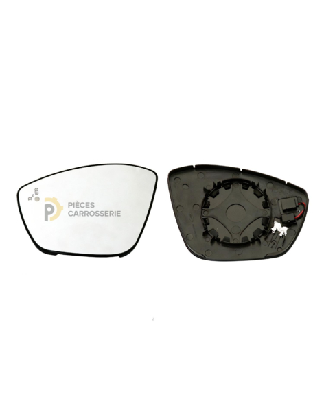 Glace + support rétroviseur gauche chauffant PEUGEOT 308