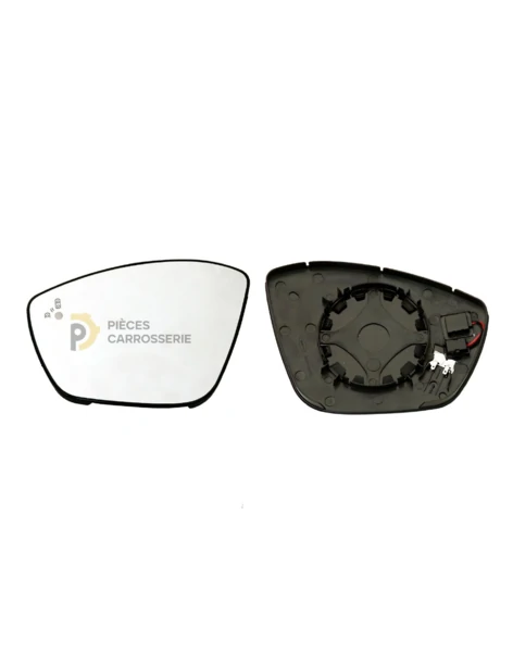 Glace + support rétroviseur gauche chauffant PEUGEOT 308