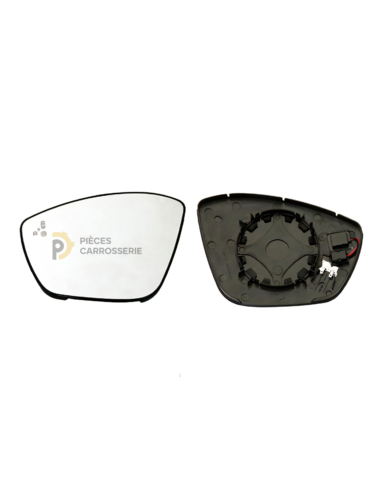 Glace + support rétroviseur gauche chauffant PEUGEOT 308