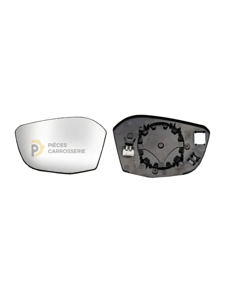 Glace rétrochauffante PEUGEOT 408 gauche avec support à clipser