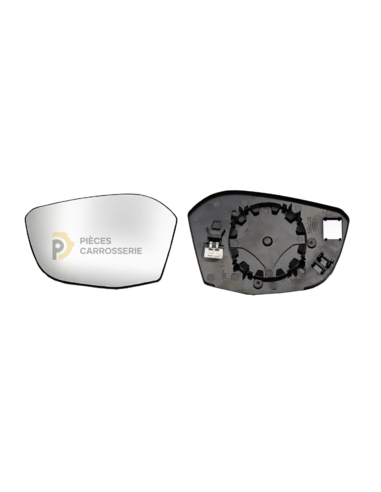 Glace rétrochauffante PEUGEOT 408 gauche avec support à clipser