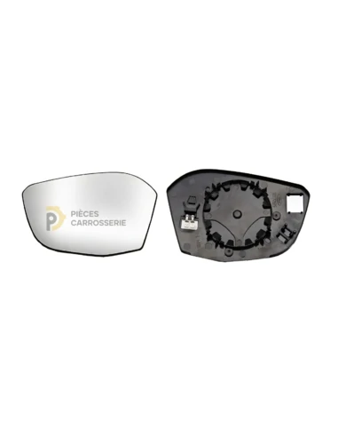 Glace rétrochauffante PEUGEOT 408 gauche avec support à clipser