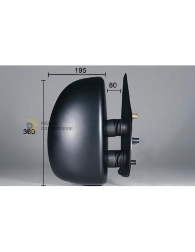 Rétroviseur droit manuel PEUGEOT Boxer 99-06, coque noire