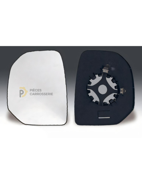 Glace rétroviseur gauche PEUGEOT PARTNER II - Convexe, clipser