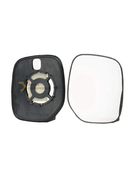 Glace rétroviseur droit PEUGEOT PARTNER avec support à clipser