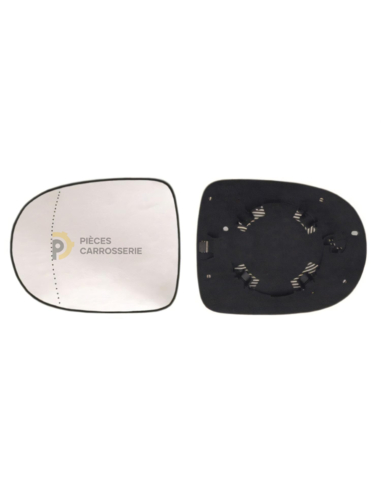 Glace rétroviseur gauche grand angle RENAULT CLIO III 2009-2012