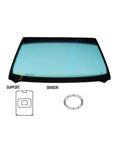 Pare-brise teinté vert + capteur pour RENAULT FLUENCE
