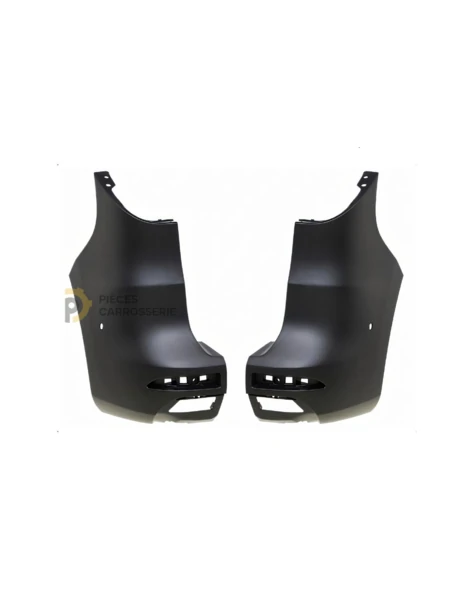 Jeu crosses pare-chocs arrière noires RENAULT KANGOO 2ptes