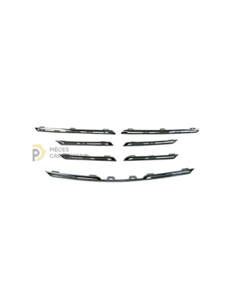 Jeu 7 enjoliveurs chromés pour grille RENAULT MEGANE IV