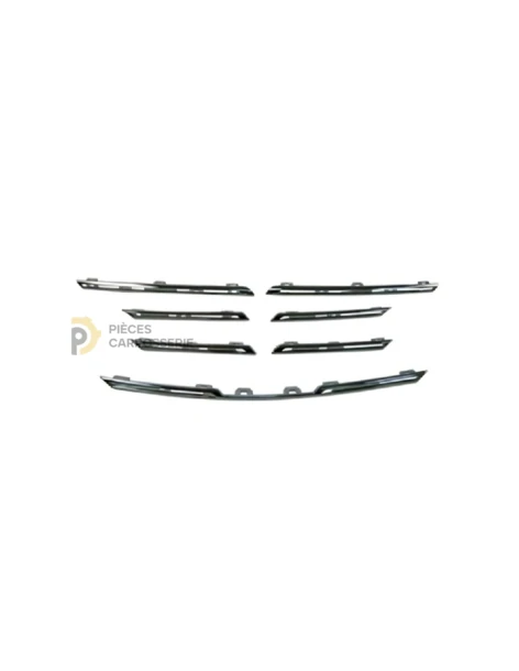 Jeu 7 enjoliveurs chromés pour grille RENAULT MEGANE IV