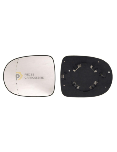 Glace + support rétroviseur gauche grand angle RENAULT MODUS