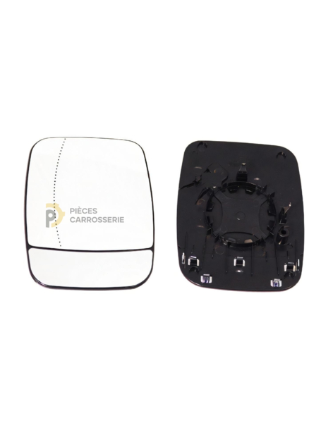 Glace rétroviseur gauche grand angle Renault Trafic III et support