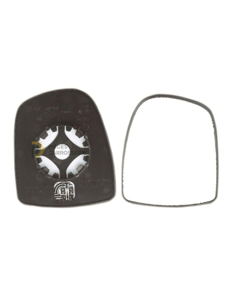 Glace rétroviseur droit chauffant pour Renault Trafic II