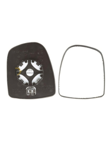 Glace rétroviseur droit chauffant pour Renault Trafic II