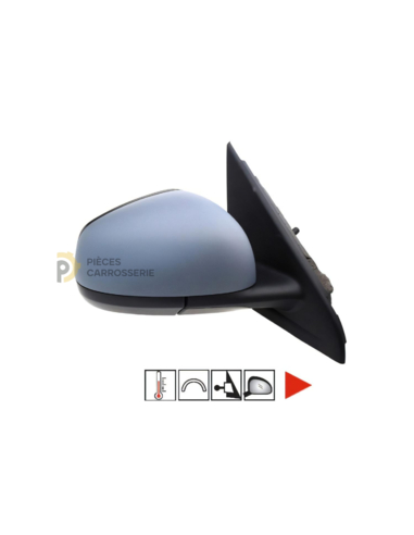 Rétroviseur droit mécanique RENAULT TWINGO III - Coque noire