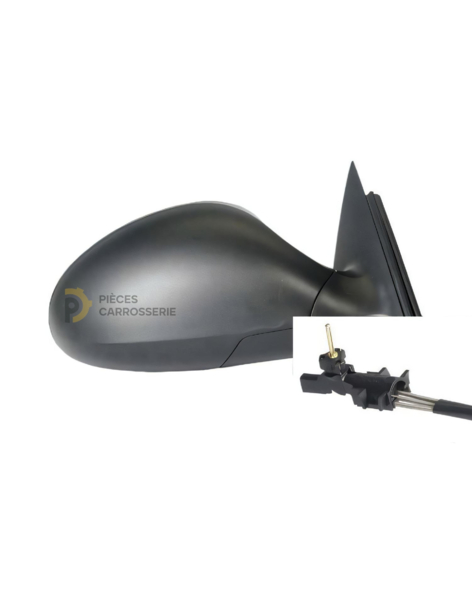 Rétroviseur droit mécanique SEAT IBIZA III - Coque noire, manuel