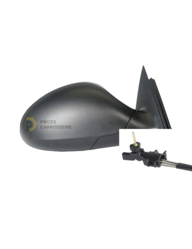 Rétroviseur droit mécanique SEAT IBIZA III - Coque noire, manuel