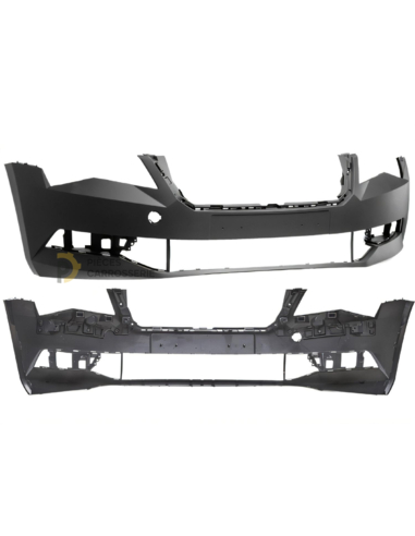 Pare-chocs avant noir pour SKODA SUPERB III (2015-2019)