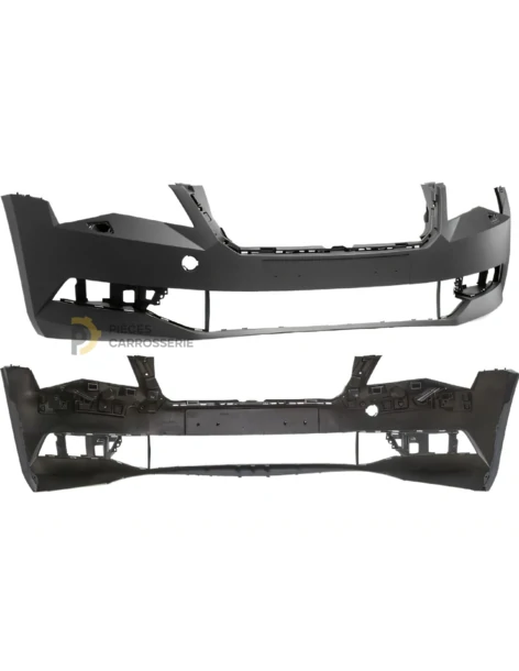Pare-chocs avant noir SKODA SUPERB III avec lave-phares