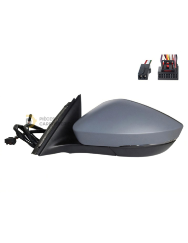 Rétroviseur droit électrique chauffant à peindre SKODA SUPERB 