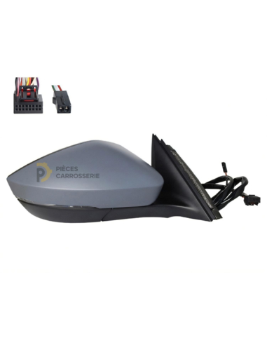 Rétroviseur droit électrique chauffant SKODA SUPERB III à peindre