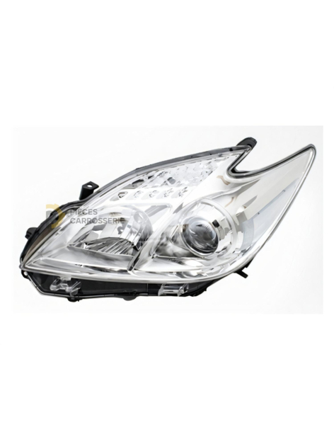 Phare électrique gauche chromé H11 + HB3 pour Toyota Prius Plus
