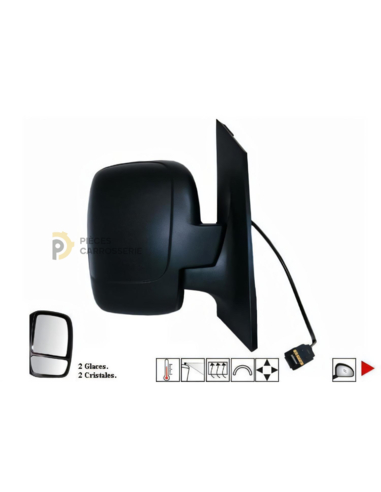 Rétroviseur droit électrique chauffant à peindre pour Toyota Proace