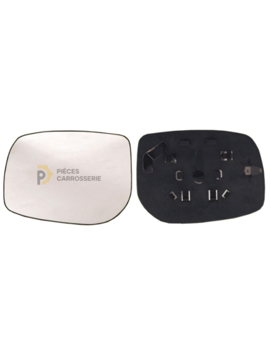 Glace rétroviseur gauche Toyota Yaris II avec support inclus