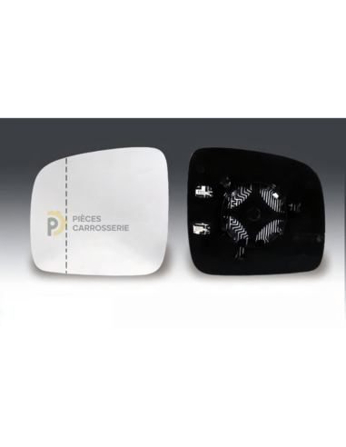 Glace rétroviseur gauche chauffant VOLKSWAGEN CADDY – Grand angle