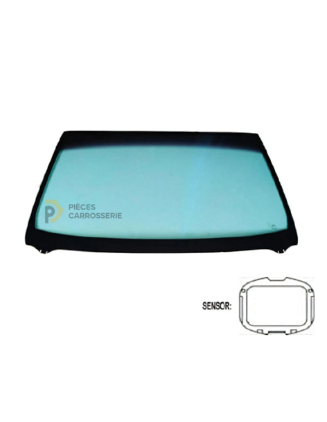 Pare-brise teinté vert athermique VW Golf 5 avec capteur pluie