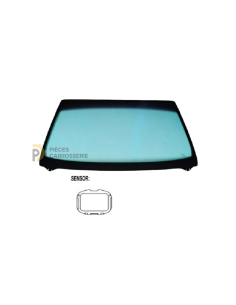 Pare-brise teinté vert athermique Volkswagen Polo avec capteur