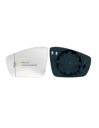 Glace chauffante rétroviseur gauche VOLKSWAGEN POLO grand angle